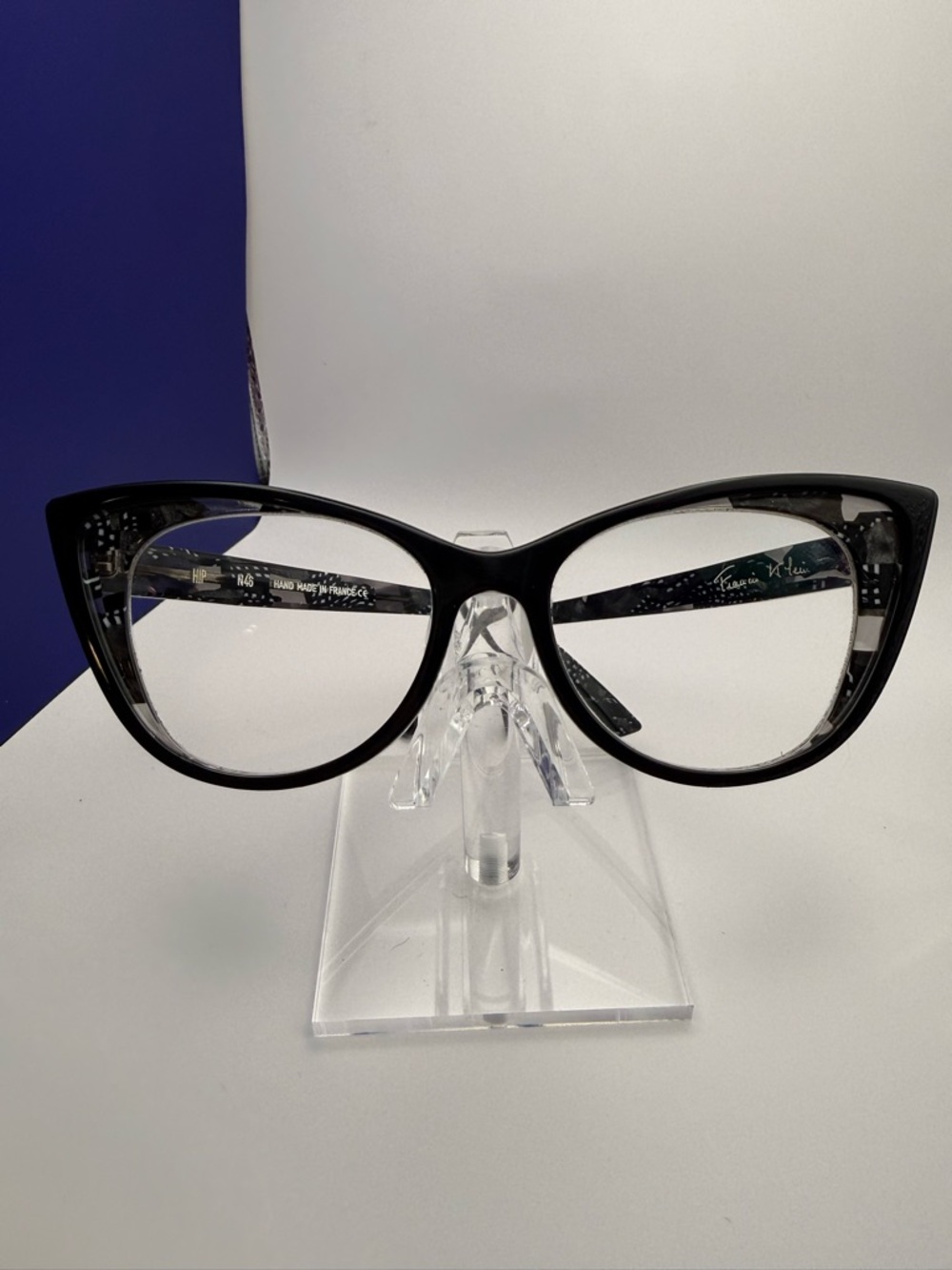 Francis Klein - HIP N46 Black Cat-Eye Women's Eyeglass Frames